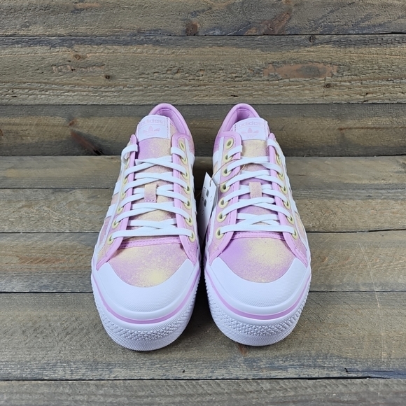 adidas Nizza Platform Women's Originals Shoes Bliss Lilac/Cloud White/Yellow - Picture 5 of 12